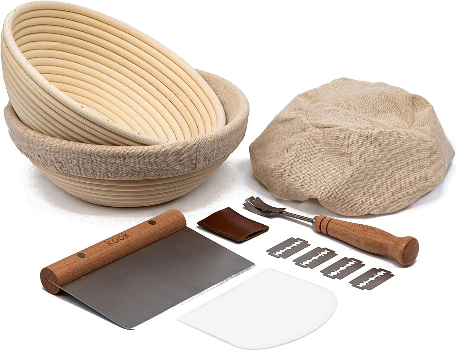 Sourdough Bread Proofing Set - Banneton Baskets and Covers