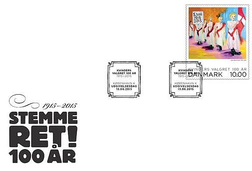 denmark women suffrage stamp