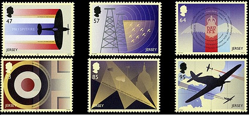 Jersey Issued Stamps and MS on Battle of Britain and Sir Winston Churchill