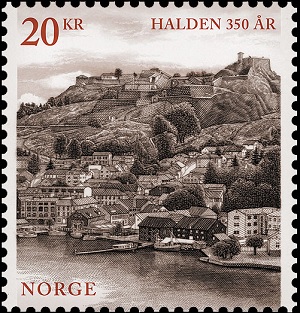 Norway Issued Stamp on City of Halden
