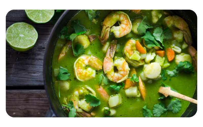 Seafood Stew With Cilantro Broth